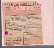 Colis Postal   S.N.C.F   Croix Rouge Toulouse  Entraide Main D'Œuvre Française En Allemagne   1943 - Covers & Documents