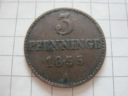 Mecklenburg Schwerin 3 Pfenninge 1864 - Petites Monnaies & Autres Subdivisions