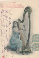 CPA  Fantaisie  - Femme - Woman - Frau - Musique - Harpe - LAKME - Música Y Músicos