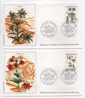 - 4 FDC LES FLEURS DE MONTAGNE - Carline, Lis Martagon, Aster, Aconit Des Pyrénées - TOULOUSE 23.4.1983 - - Andere & Zonder Classificatie