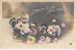 Enfants - N°82077 - J'apporte Le Joie Parmi Vous - Bébé Au Milieu De Pensées - Ritratti