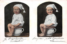 Enfants - N°85665 - Bébé Sur Un Pot, Souriant Et Pleurant - Ritratti