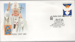 AUSTRALIA - 1986 - Annullo Speciale Visita Di S.S. Giovanni Paolo II A Alice Spring - Viaggi Del Papa - Voyage Du Pape - - Covers & Documents