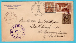 USA Cover 1935 Indian Diggins To Netherlands - Briefe U. Dokumente