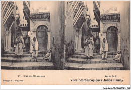 CAR-AAUP3-0167 - TUNISIE - Rue Du Chameau - Vues Stereoscopiques Julien Damoy - Tunesië