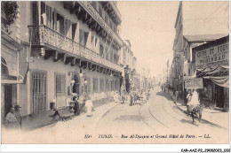 CAR-AAZP2-0122 - TUNISIE - TUNIS - Rue Al-djazira Et Grand Hôtel De Paris  - Tunesië