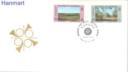 Guernsey 1977 Mi 147-148 FDC  (FDC ZE3 GRN147-148a) - Autres & Non Classés