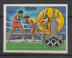 CENTRAFRICAINE - 1980 - Poste Aérienne PA N°YT. 224 - Olympics - Non Dentelé / Imperf. - Neuf Luxe ** / MNH - Central African Republic