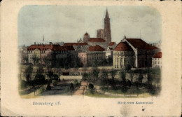 CPA Strasbourg Straßburg Elsass Bas Rhin, Teilansicht, Blick Vom Kaiserplatz, Kirche - Andere & Zonder Classificatie