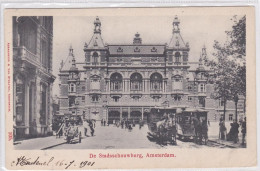 Amsterdam De Stadsschouwburg Levendig Leidseplein Vanaf Lijnbaansgracht Paardentrams  # 1901   1595 - Amsterdam