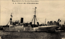 CPA Dampfer S.S. Ville De Strasbourg, Messageries Maritimes - Other & Unclassified