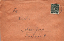 Germany Sovietic Russia Occupation Cover Sent To USA W/ Nice Handstamps - Covers & Documents