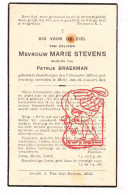 DP Marie Stevens ° Destelbergen 1863 † Melle 1934 X Petrus Braekman - Devotieprenten