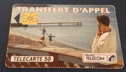 RARE   TELECACARTE  TRANSFERT D APPEL 50 U   VARIÉTÉ DENTELÉE EN BAS - 1992