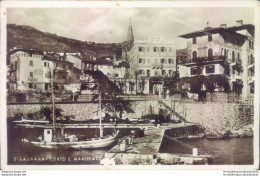 Ah10 Cartolina Laurana Porto E Mandracchio 1943 Croazia - Other & Unclassified