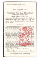 DP Romanie Van Den Haenhout 30j. ° Destelbergen 1907 † Melle 1938 X André Alfons Martens - Devotieprenten