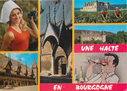 21 - Cote D'Or - Bourgogne - Multivues - Femmes - Illustration Vin - CPM - Voir Scans Recto-Verso - Other & Unclassified