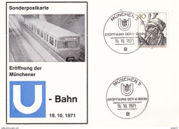 Deutschland Germany 1971 Freie Fahrt Am 1. Tag München 19-10-1971 Spec Card - Tranvie