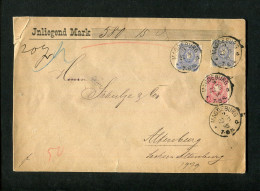 DEUTSCHES REICH 1885, Geldbrief "Mark 580.15" Ex Magdeburg Nach Altenburg, Rueckseits Lacksiegel (L2470) - Storia Postale