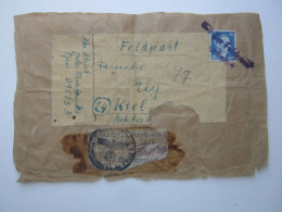 FELDPOST , Päckchenadresse  Mit Zollaufkleber " Zollfreie Monatssendung"  Februar 1944 , Recht Selten - Covers & Documents