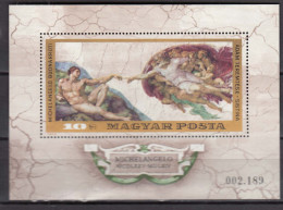 Hungary 1975 - 500th Birthday Of Michelangelo Buonarroti, Mi-Nr. Bl. 110, MNH** - Unused Stamps