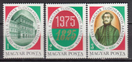 Hungary 1975 - 150 Years Of The Hungarian Academy Of Sciences, Mi-Nr. 3039/41, MNH** - Unused Stamps