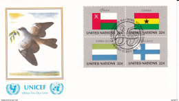 United Nations 1985 FDC Oman; Ghana; Sierra Leoni; Finland - Francobolli