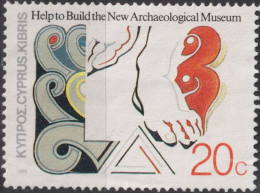 1986 Zypern (Republik) ⵙ Mi:CY 652, Sn:CY 666, Yt:CY 648, Sg:CY 674,Early Ionian Pillar, Archaic Period 750-475 B.C - Used Stamps