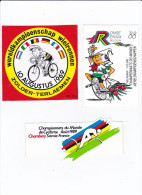 OLD STICKERS CHAMPIONNATS DU MONDE CYCLISME, WERELDKAMPIOENSCHAPPEN WIELRENNEN 1939 - 1989 En 1988 - Wielrennen