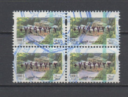 Lebanon Beiteddine Block 4 Used Fiscal Stamps 1000L 2012 Revenue Liban Libanon - Líbano