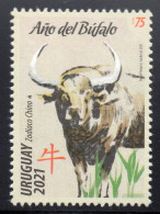 URUGUAY 2021 (Chinese Year, Year Of The Ox, Chinese Zodiac, Astrology, Buffalo, Bubalus Bubalis, Animal, Rice) - 1 Stamp - Uruguay