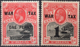 ST. HELENA/1916-9/MH/SC#MR1-MR2/ KING GEORGE V  / THE WARF/ GOVERMENT HOUSE / WAR TAX /FULL SET - Saint Helena Island