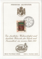 Fürstentum Liechtenstein OFFICIAL PHILATELIC VADUZ SERVICE FRANCOBOLLI POST STAMPS (1987) - Storia Postale
