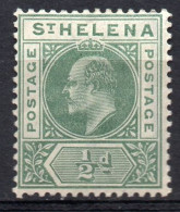 ST. HELENA/1902/MH/SC#48/ KING EDWARD VII / KEVII  / 1/2p GREEN - Saint Helena Island