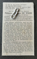 PHILOMENA JOANNA DE WILDE ° ST. AMANDS 1877 + EECKEREN 1941 / OCTAVUS DE HERTOG - Devotieprenten