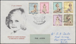 Luxemburg 660-665 Caritas 1960, Satz Auf Schmuck-FDC In Die USA - Altri & Non Classificati