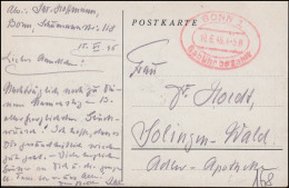 Gebühr-bezahlt-Stempel BONN 1 - 18.6.46 Auf AK Insel Nonnenwerth + Siebengebirge - Covers & Documents