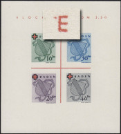 Block 2 Baden Rotes Kreuz Type II/IV (*) Original, Wie Verausgabt - Baden