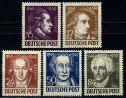 234-238 Goethe 1949, Kompletter Satz ** Postfrisch / MNH - Mint