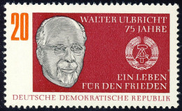 1383 Walter Ulbricht 20 Pf ** Postfrisch - Unused Stamps