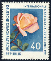 856 Gartenbauaustellung Edelrose 40 Pf ** - Unused Stamps
