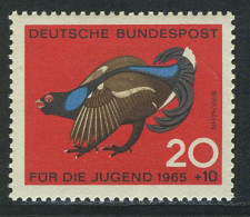 466 Jugend Jagdbares Federwild 20+10 Pf Birkhuhn ** - Unused Stamps