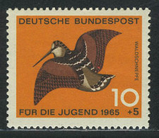 464 Jugend Jagdbares Federwild 10+5 Pf Waldschnepfe ** - Unused Stamps