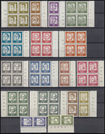 347-362y Bedeutende Deutsche, 17 Werte Komplett, Randziffern-Einheiten Satz ** - Unused Stamps