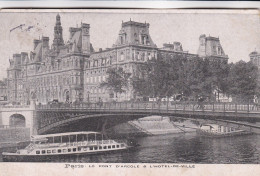 CPA Paris, Le Pont D'arcole & L'Hotel De Ville (pk89559) - Autres Monuments, édifices