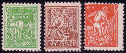 23-25b Bodenreform 1945, Farbe B, Satz ** Postfrisch, Alle Geprüft Kramp BPP - Mint