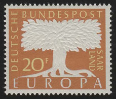 Saarland 402 Europa 20 Fr 1957, ** - Nuovi