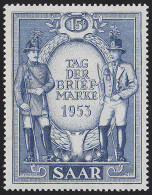 Saarland 342 Tag Der Briefmarke Postillon 1953, ** - Unused Stamps