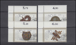 789-792 Gold- Und Silberschmiedekunst 1987: Satz Ecken Oben Links, ESSt BERLIN - Usati