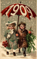 ANNO DATA 1909 - YEAR DATE 1909 - Bambini Con Ombrello - Enfants, Children - VG - #026 - New Year